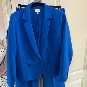 Women’s Ecru Blue Pantsuit